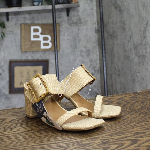 Universal Thread Womens Bristol Mule Heels 89530290 Beige Brown 8M - Picture 1 of 16